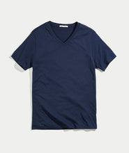 Signature V-neck Tee - True Navy