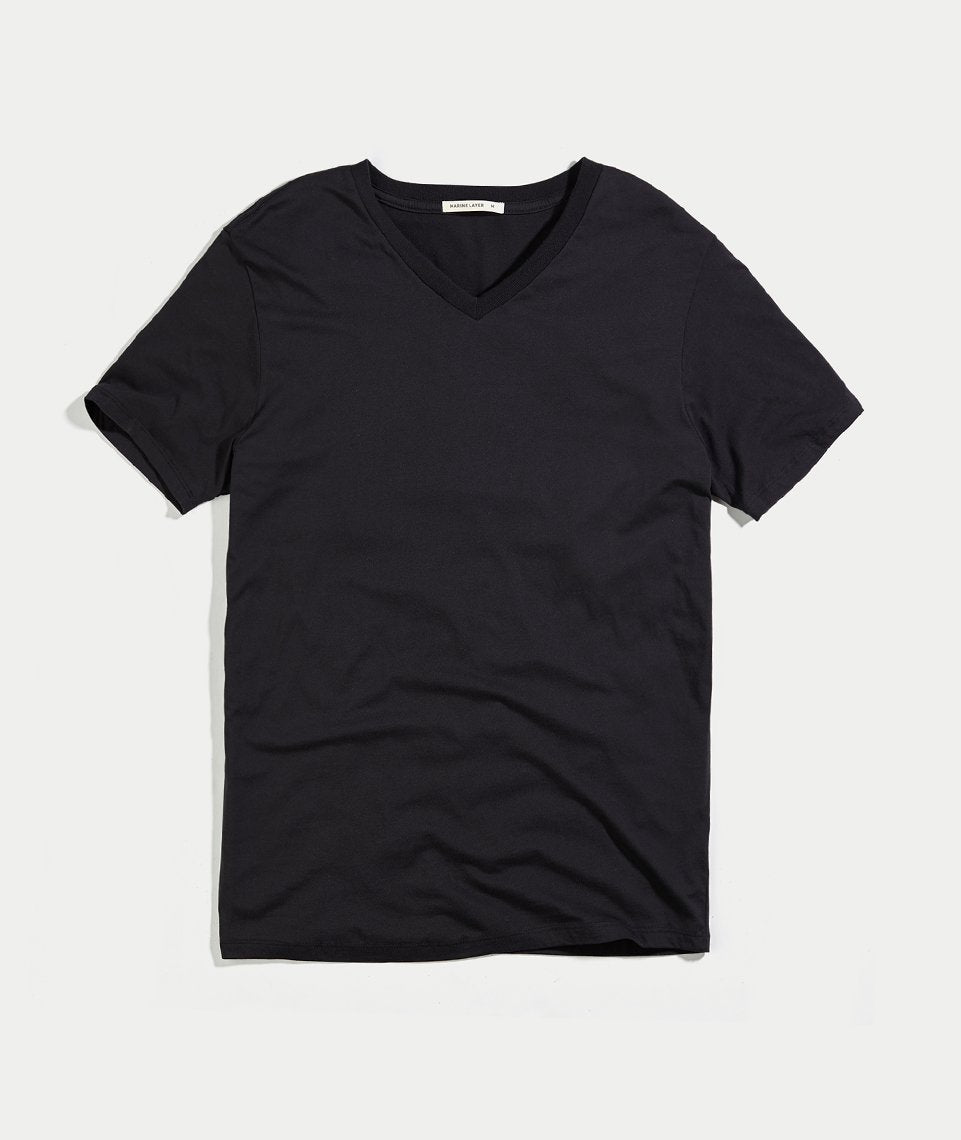 Signature V-Neck Tee - Black