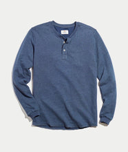 Double Knit Henley in Deep Denim