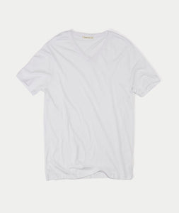 Signature V-neck Tee - Pure White