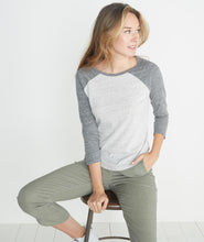 Baseball Raglan in Ash/Flax Grey