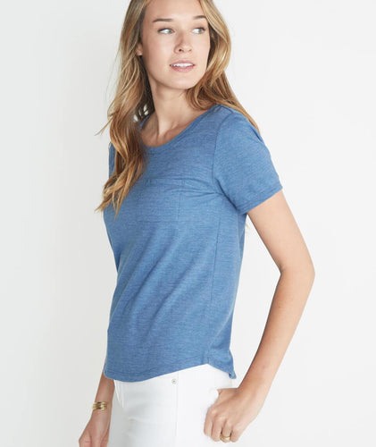 Boyfriend Pocket Tee in True Denim