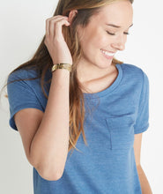 Boyfriend Pocket Tee in True Denim