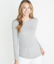 Clover Saddle Longsleeve in Grey/White Stripe