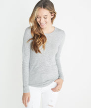 Clover Saddle Longsleeve in Grey/White Stripe