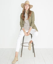 Clover Saddle Longsleeve in Vintage Oat Stripe