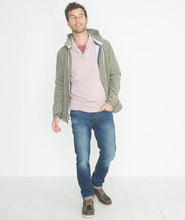 Davis Shawlneck in Syrah Mini Stripe