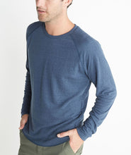 Double Knit Baseball Raglan in Deep Denim