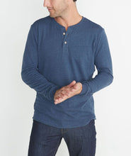 Double Knit Henley in Deep Denim