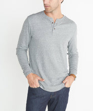 Double Knit Henley in Heather Grey
