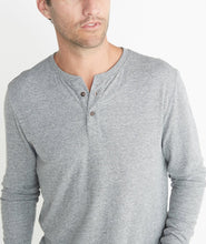 Double Knit Henley in Heather Grey