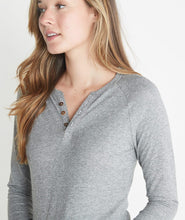 Double Knit Henley in Heather Grey