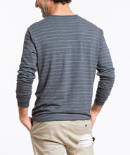 Double Knit Henley - Midnight Navy Stripe