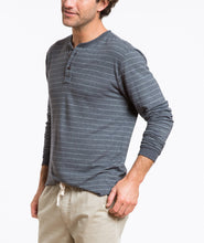 Double Knit Henley - Midnight Navy Stripe