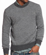 Contrast Crewneck Sweater - Grey and Charcoal