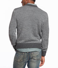 Contrast Crewneck Sweater - Grey and Charcoal