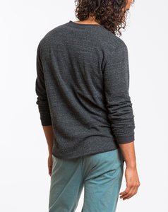 Double Knit Henley - Charcoal