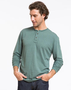 Double Knit Henley - Pine Grove