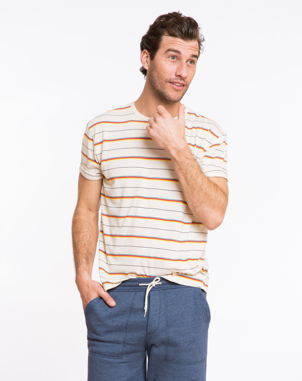 Beach Boys Retro Stripe Tee - Natural