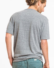 Double Knit Pocket Tee - Heather Grey and Azulon