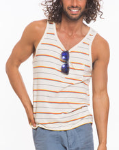 Beach Boys Pocket Tank - Natural Multistripe