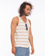 Beach Boys Pocket Tank - Natural Multistripe