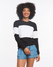 Colorblock Sweatshirt - Black and White