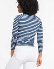 Double Stripe Reversible Raglan - Navy and White