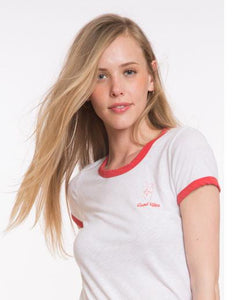 Alleghany Ringer Graphic Tee - White and Red