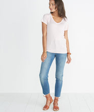 Slub V-Neck Tee - Dusty Pink
