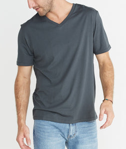 Signature V-Neck Tee - Asphalt