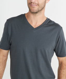 Signature V-Neck Tee - Asphalt