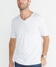Signature V-neck Tee - Pure White