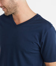 Signature V-neck Tee - True Navy