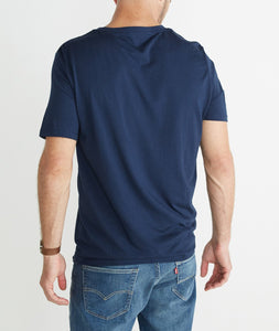 Signature V-neck Tee - True Navy