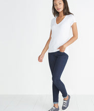 Slub V-neck Tee - Pure White