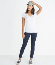 Slub V-neck Tee - Pure White