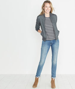 True Crew in Charcoal Stripe
