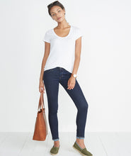 Slub U-Neck Tee- White