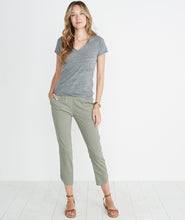 Slub V-Neck in Flax Grey