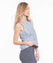 Callie Woven Tank Top - Blue Stripe