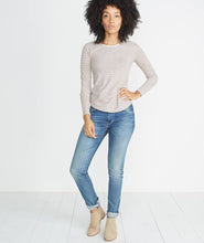 Clover Saddle Longsleeve in Vintage Oat Stripe