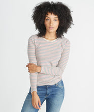 Clover Saddle Longsleeve in Vintage Oat Stripe