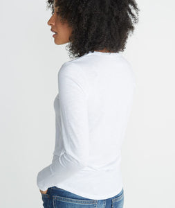 Clover Saddle Longsleeve in White