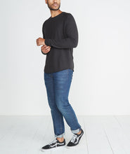 Double Knit Baseball Raglan in Faded Black