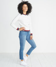 Jenny Crewneck Sweatshirt in Ash/Merlot/Deep Denim
