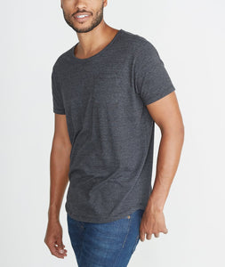 Saddle Pocket Tee in Charcoal
