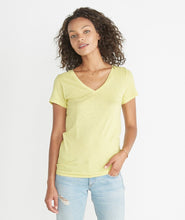 Slub V-neck - Acacia