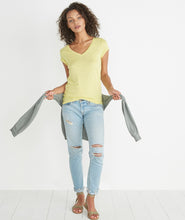 Slub V-neck - Acacia